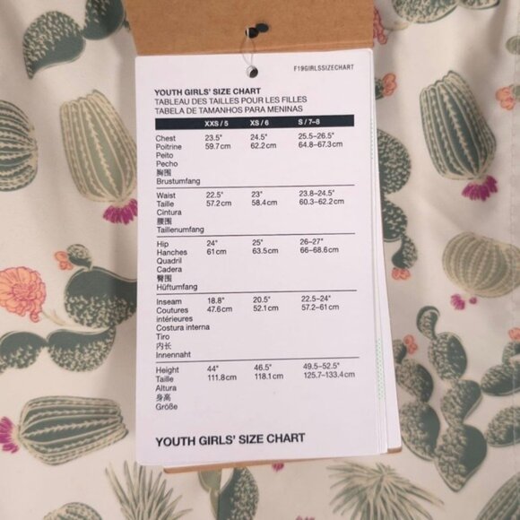 NWT THE NORTH FACE Shorts LARGE 14/16 Youth Girls Water Ripple Cactus Print - Picture 11 of 11